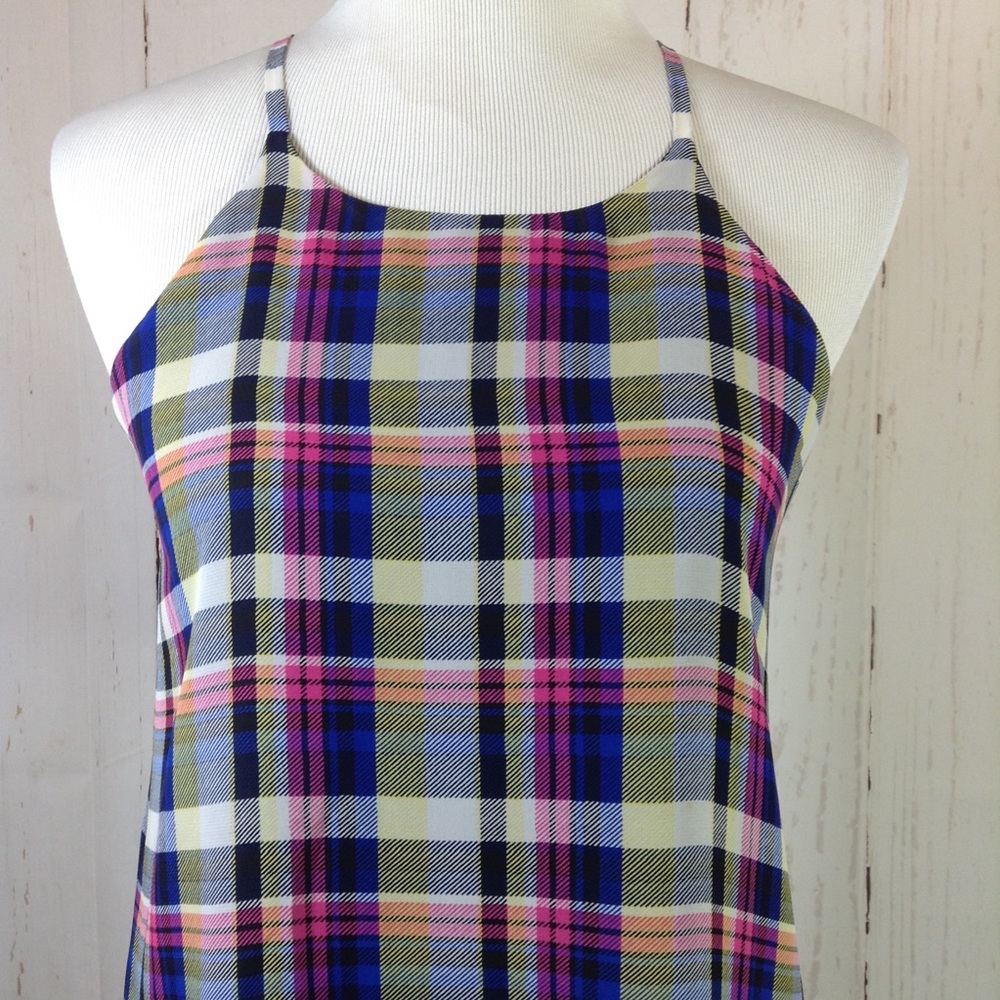 Askari Plaid Racerback Tank Top Size Small - Picture 2 of 7